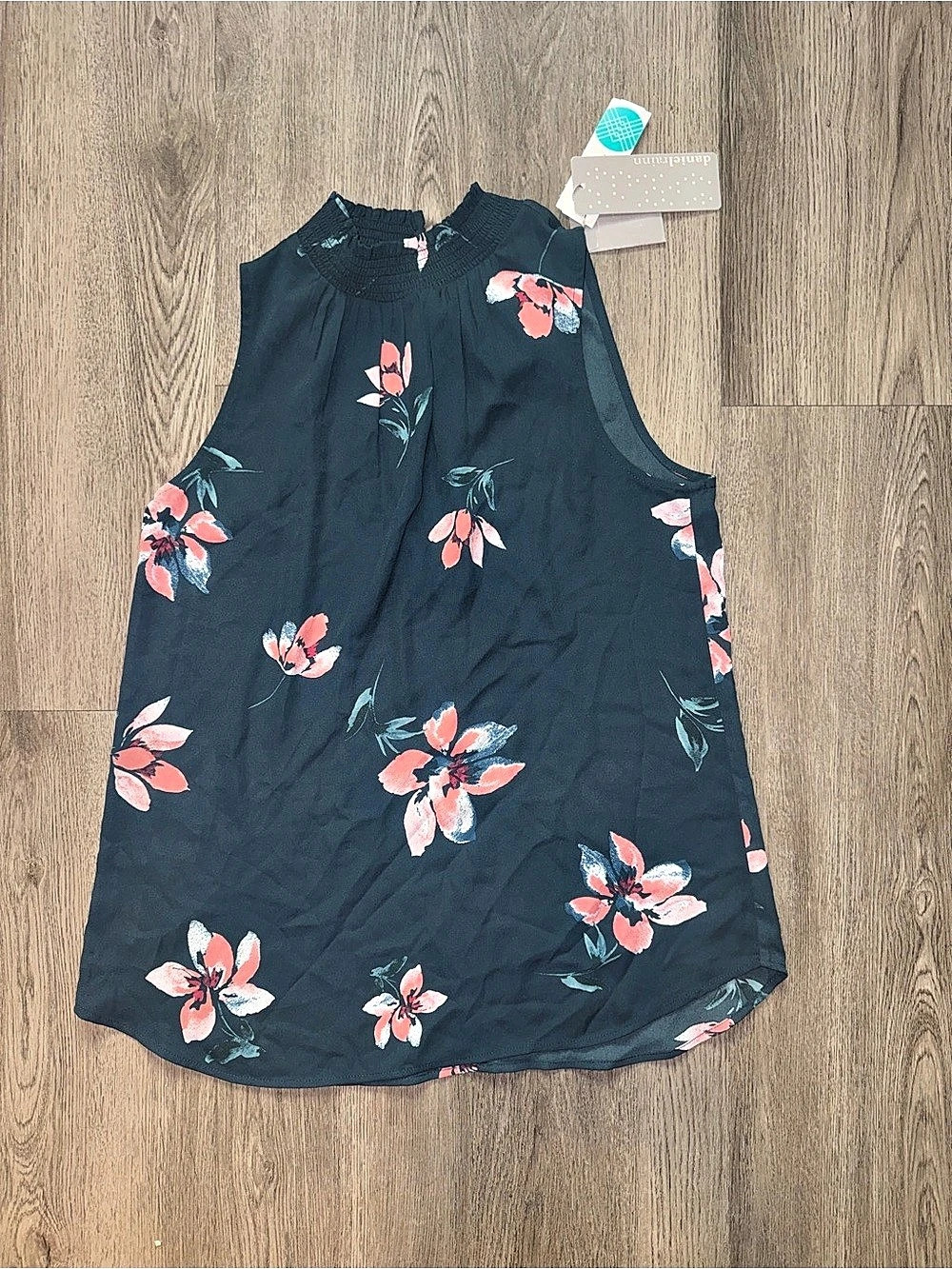 Daniel Rainn Narien Smocked Detail Blouse Small NWR